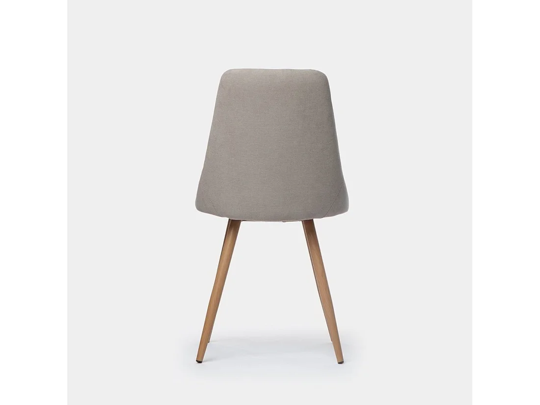 Chaise de salle à manger en tissu beige 47x87 cm-Ingrid