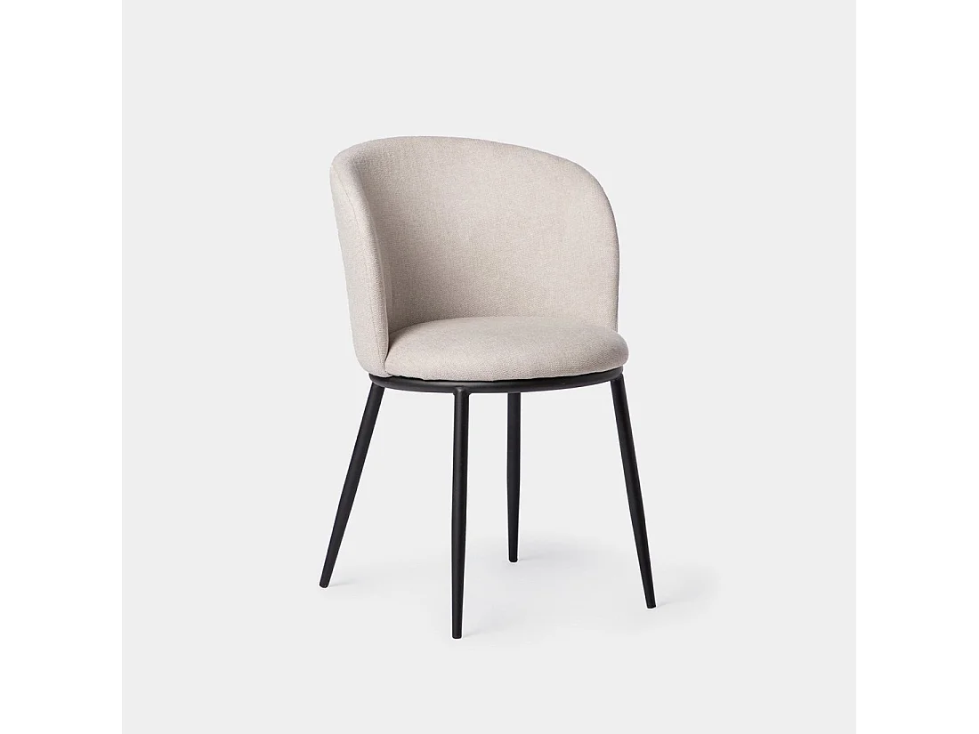 Silla de comedor de Tela Beige 80 x 51- Nolan