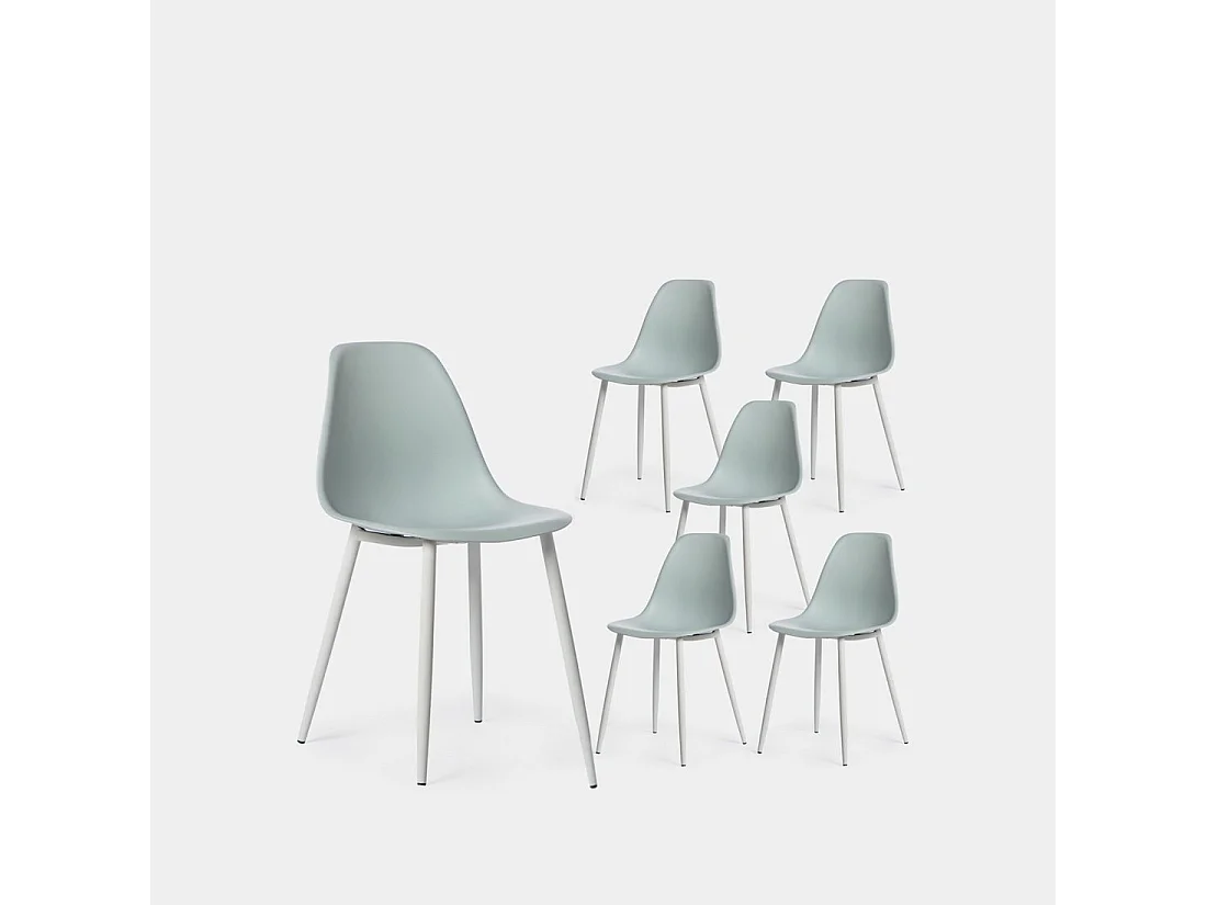 Packs 6 sillas Menta 45 x 80 cm