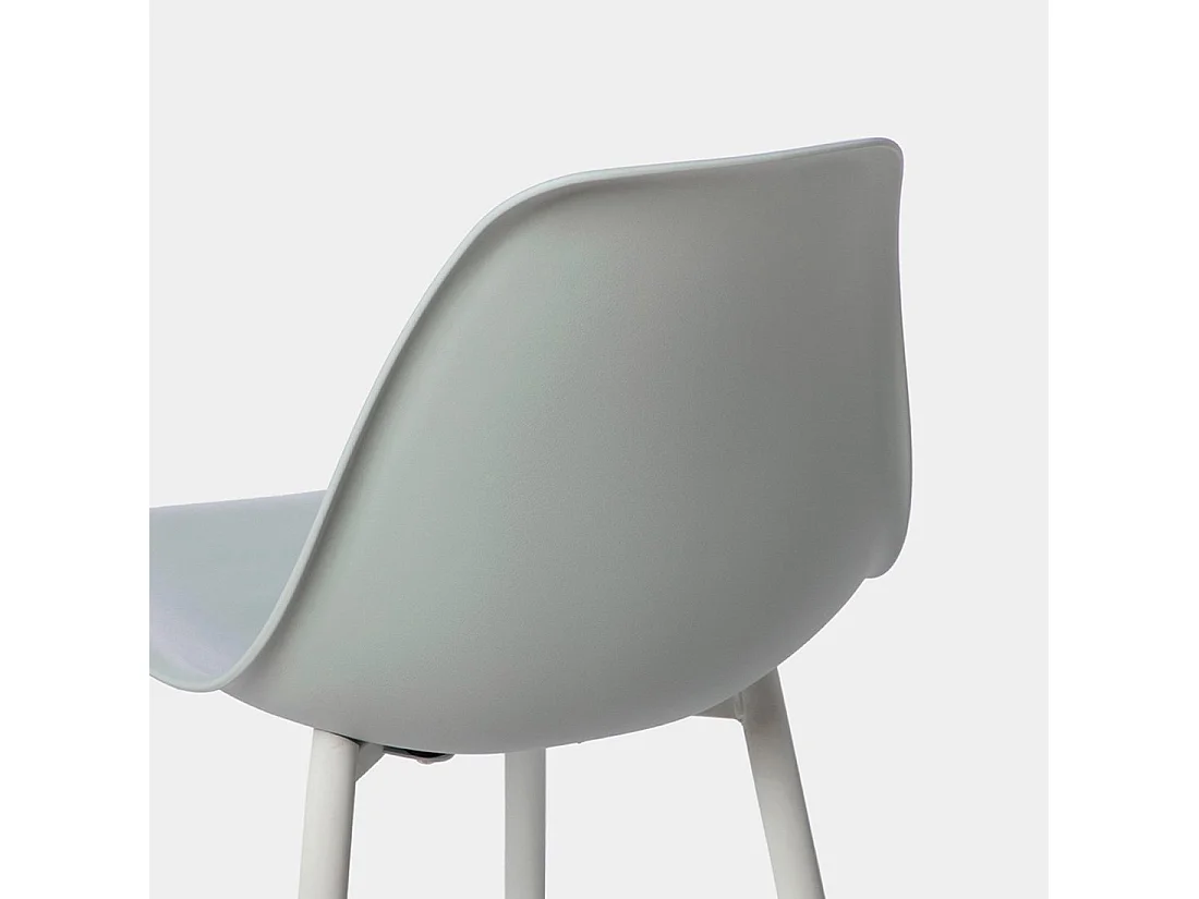 Chaise de salle à manger en plastique menthe 45x80 cm-Nina