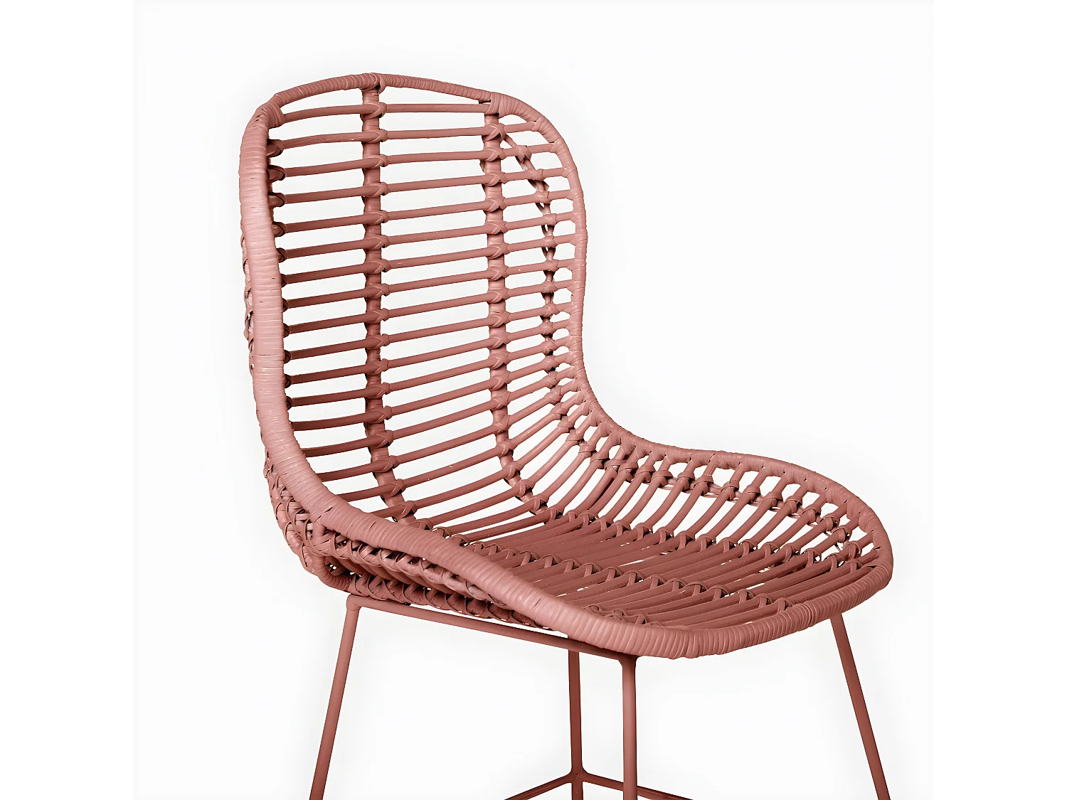 Silla de ratán natural de Fibra natural Terracota 86 x 47- Leo