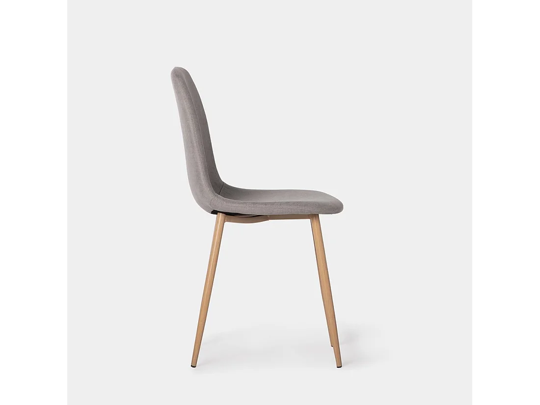 Silla de comedor de Tela Gris 86 x 45- Ellis