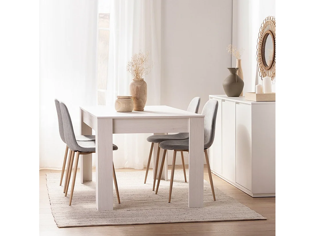 Silla de comedor de Tela Gris 86 x 45- Ellis