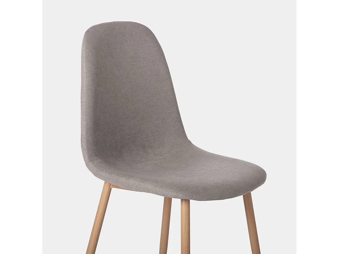 Silla de comedor de Tela Gris 86 x 45- Ellis