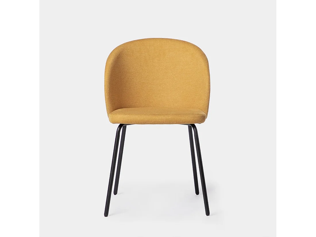 Silla de comedor de Tela Mostaza 80 x 49- Norah