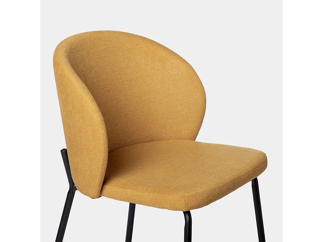 Silla de comedor de Tela Mostaza 80 x 49- Norah