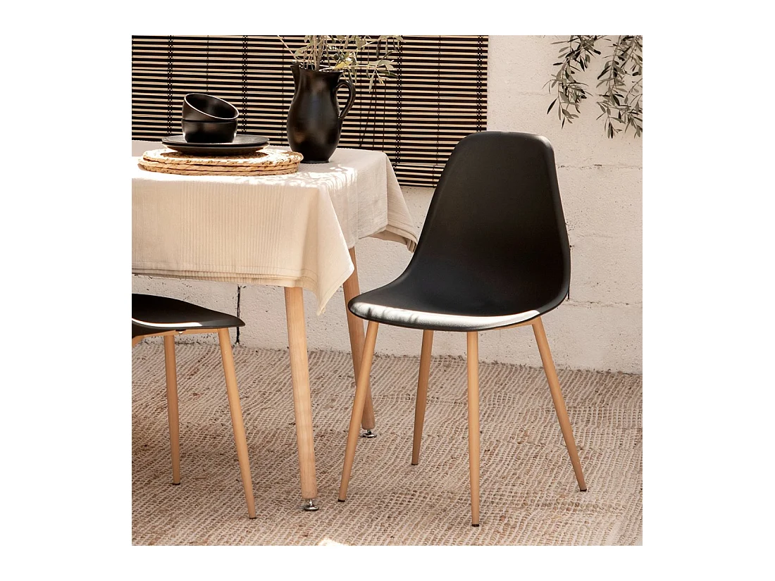 Packs 6 sillas Negro 45 x 80 cm