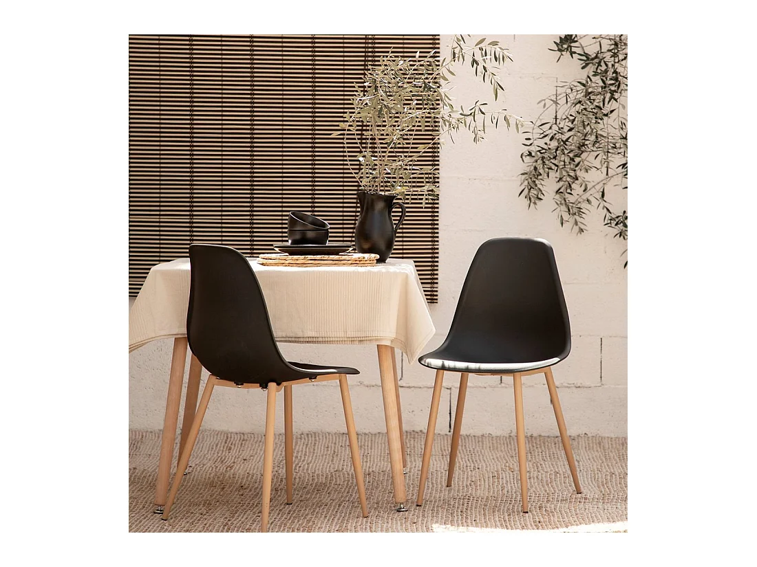 Packs 6 sillas Negro 45 x 80 cm