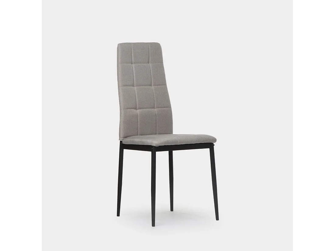 Chaise de salle à manger en tissu gris taupe 43x98 cm-Anne