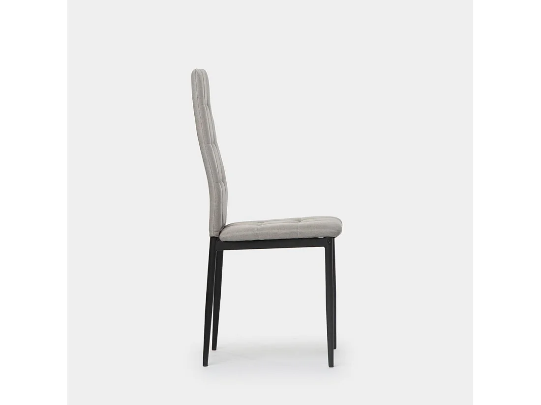 Chaise de salle à manger en tissu gris taupe 43x98 cm-Anne