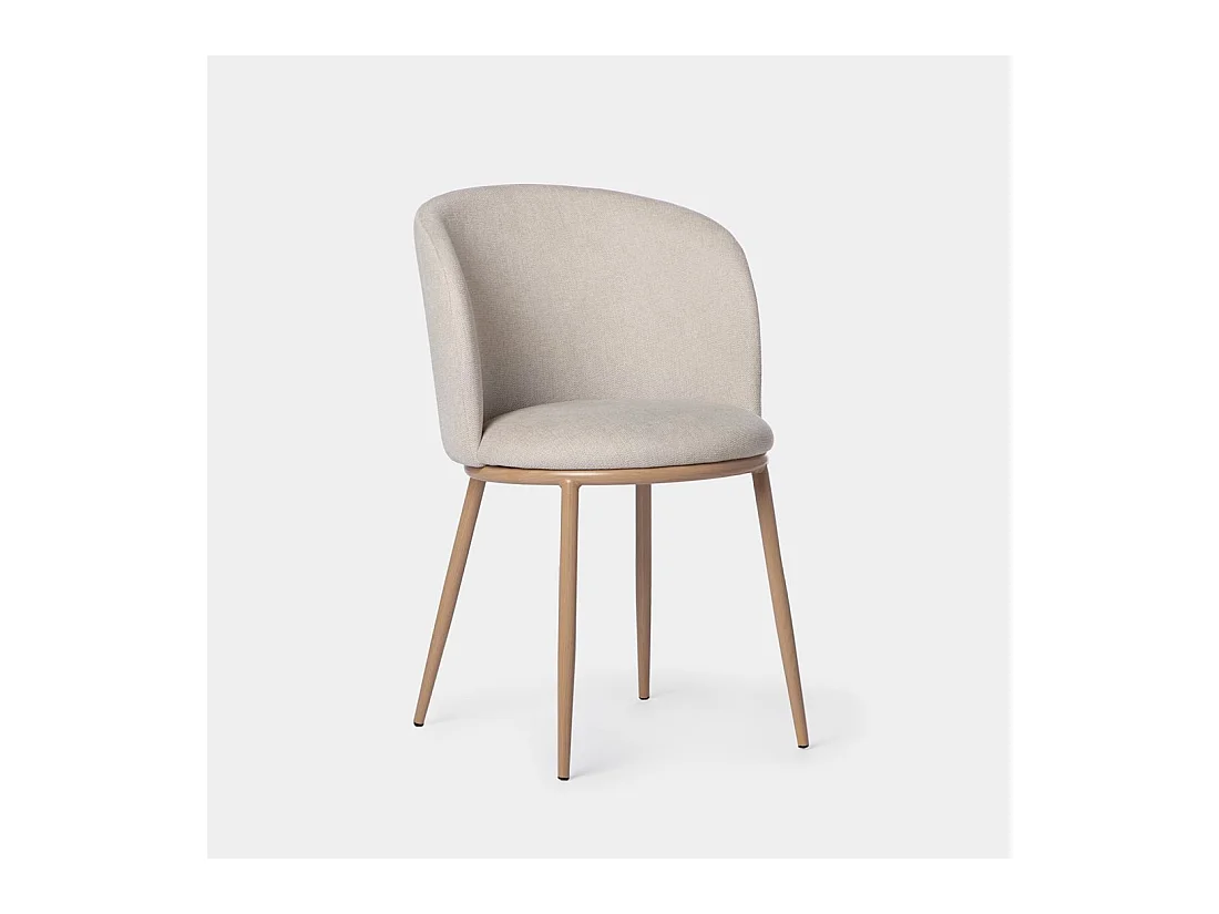 Silla de comedor de Tela Beige 80 x 51- Nolan