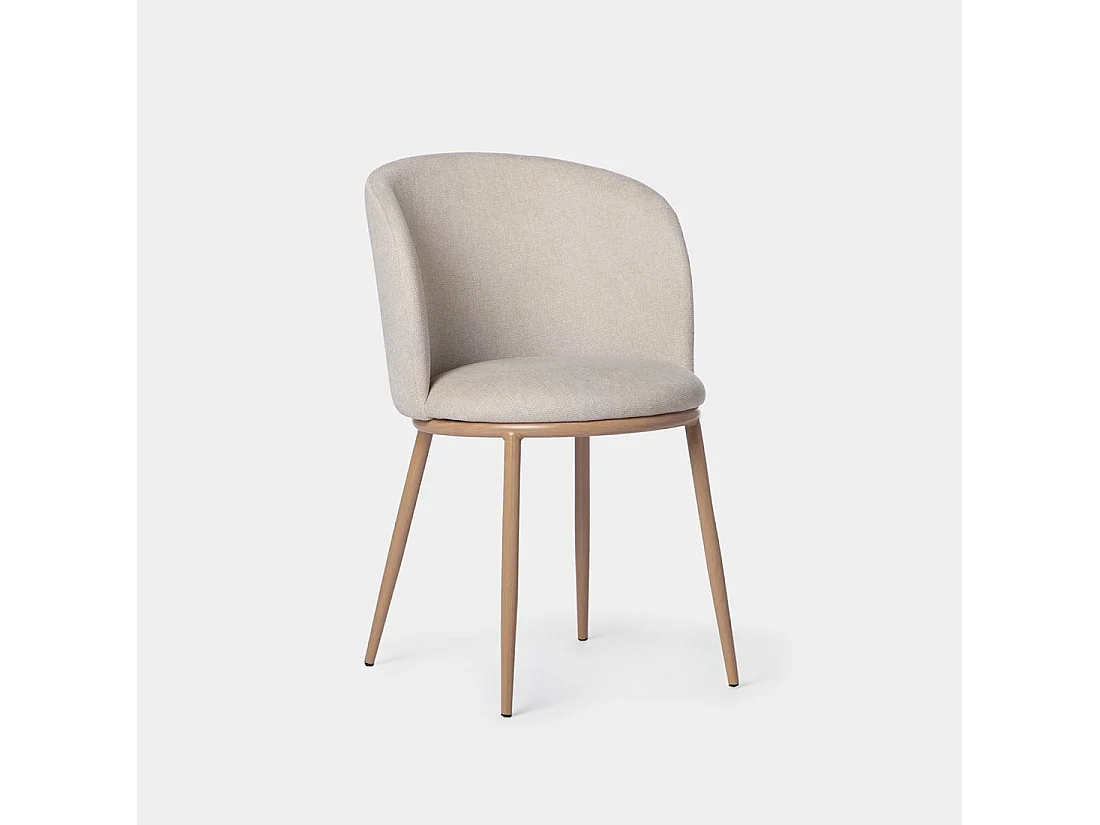 Silla de comedor de Tela Beige 80 x 51- Nolan