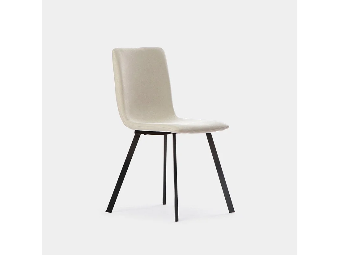 Silla de comedor de Tela Beige 87 x 43- Maia