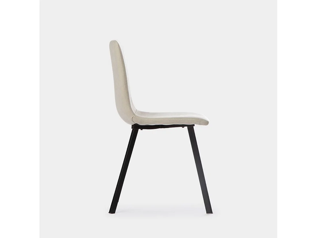 Silla de comedor de Tela Beige 87 x 43- Maia