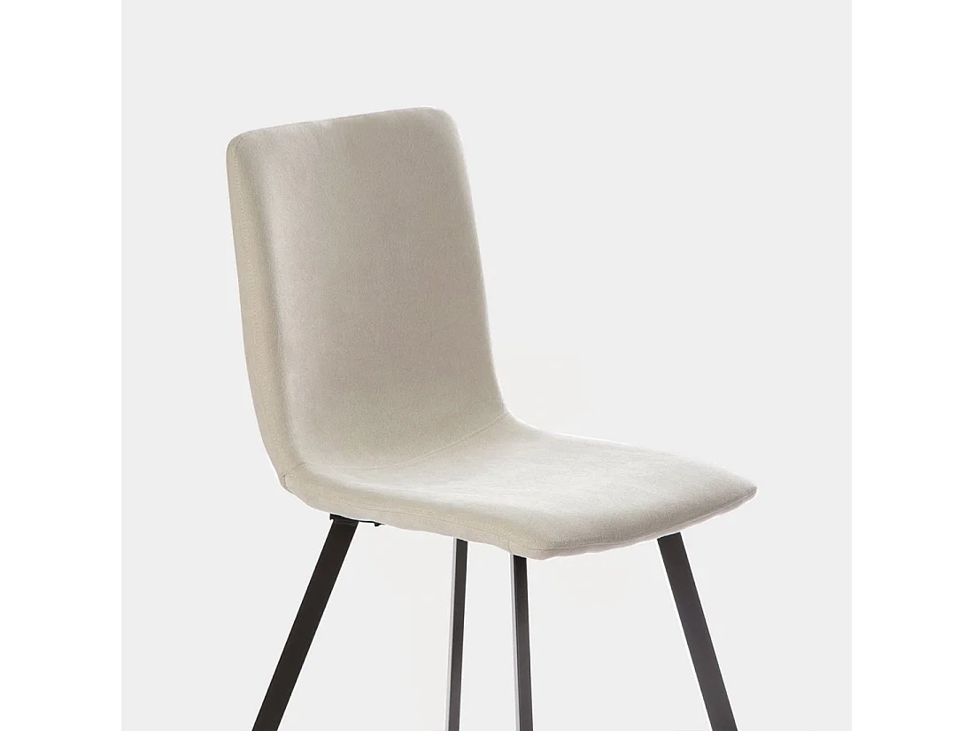 Silla de comedor de Tela Beige 87 x 43- Maia