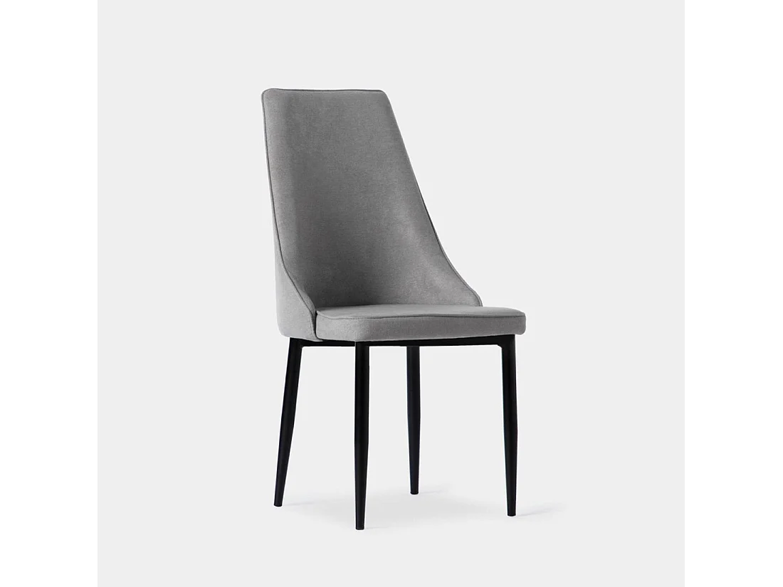 Silla de comedor de Tela Gris 95 x 45- Agnes