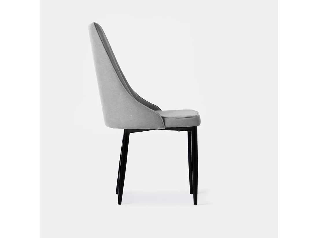Silla de comedor de Tela Gris 95 x 45- Agnes