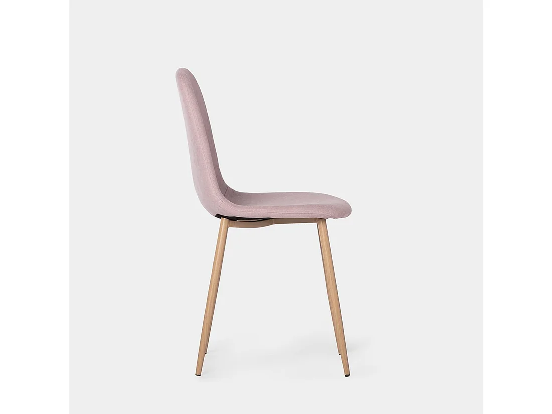 Chaise de salle à manger en tissu mauve 45x86 cm-Ellis