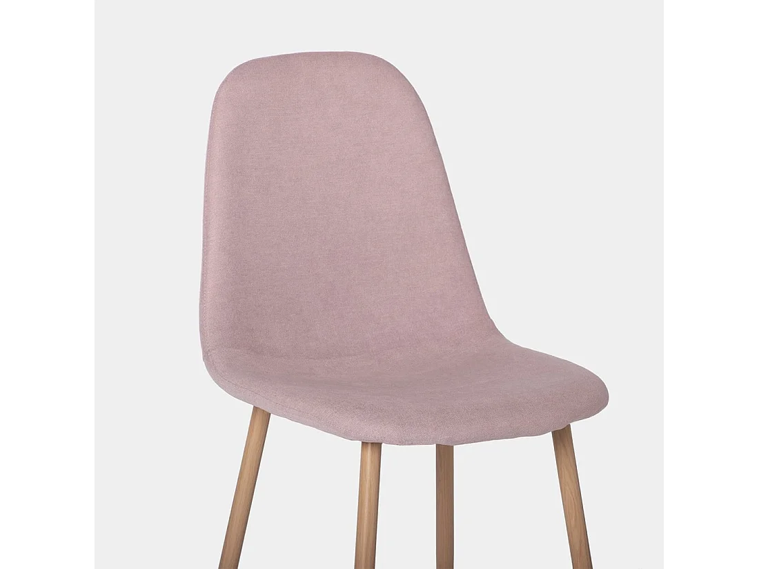 Chaise de salle à manger en tissu mauve 45x86 cm-Ellis