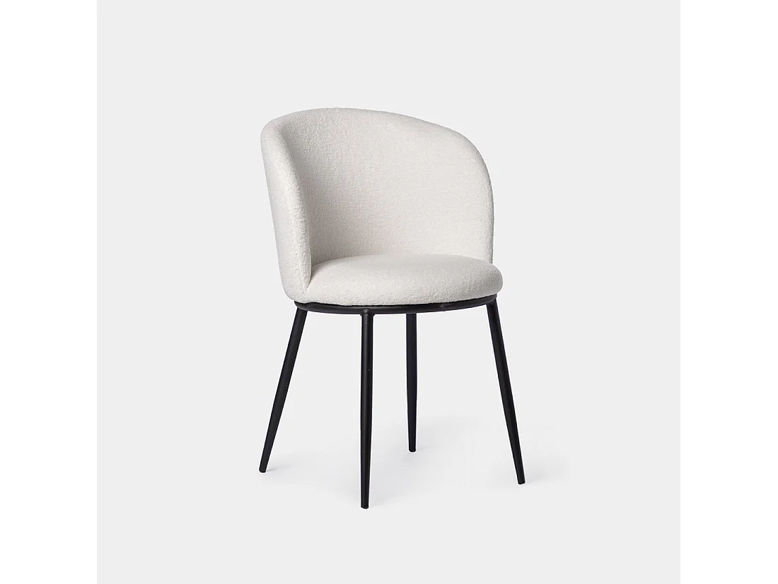 Silla de comedor de Borreguito Blanco 80 x 51- Nolan