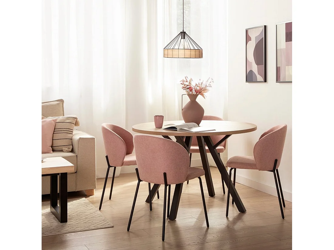 Silla de comedor de Tela Rosa 80 x 49- Norah
