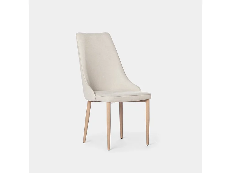 Silla de comedor de Tela Beige 95 x 45- Agnes