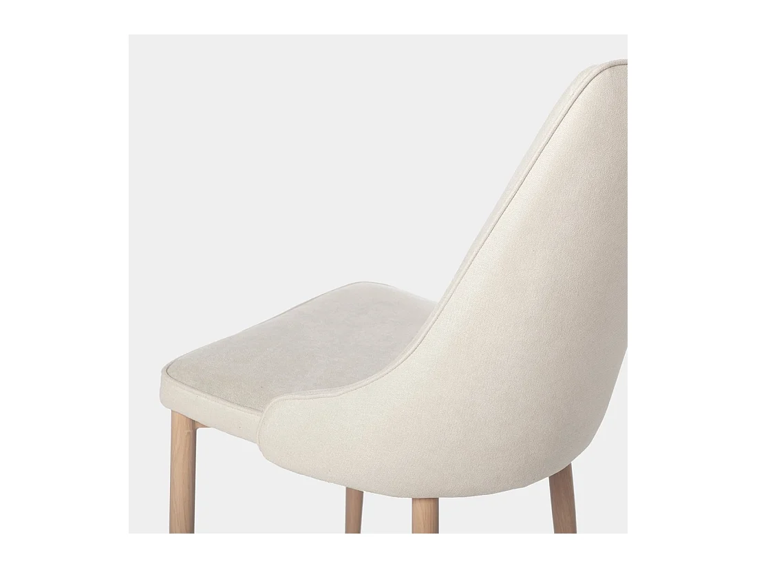 Chaise de salle à manger en tissu beige 45x95 cm-Agnes