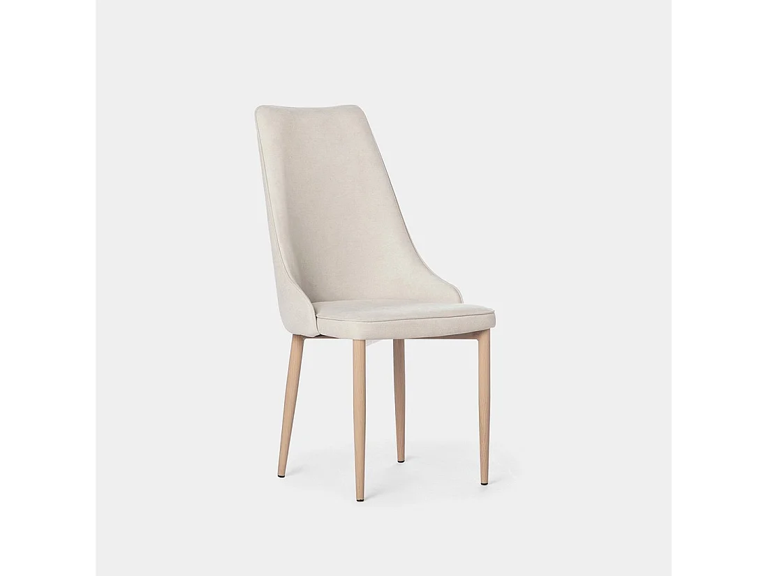 Chaise de salle à manger en tissu beige 45x95 cm-Agnes