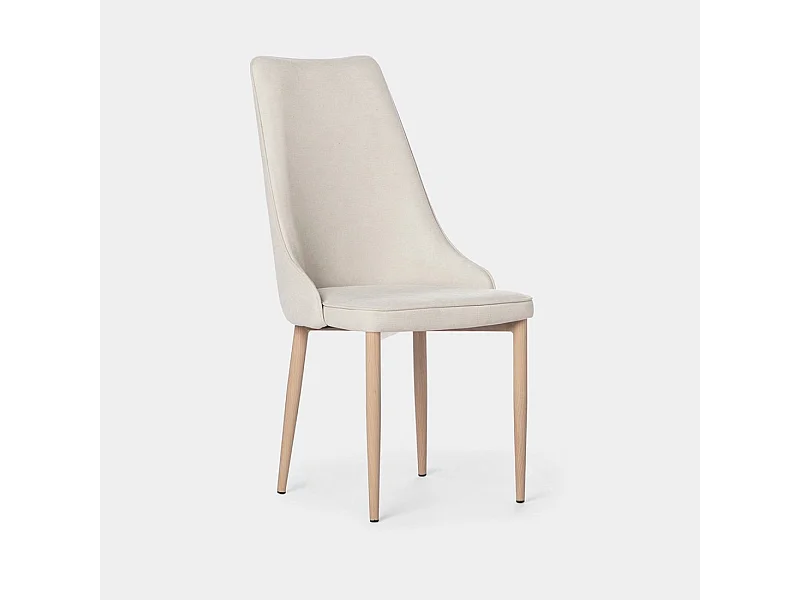 Silla de comedor de Tela Beige 95 x 45- Agnes