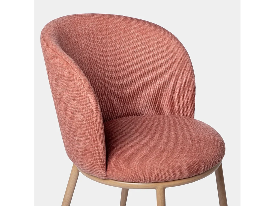 Chaise de salle à manger en tissu terracotta 51x80 cm-Nolan