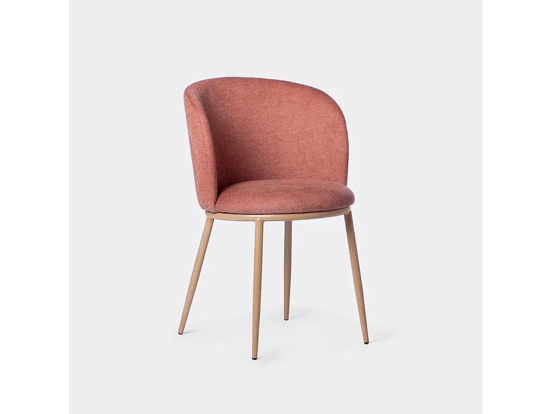 Silla de comedor de Tela Terracota 80 x 51- Nolan