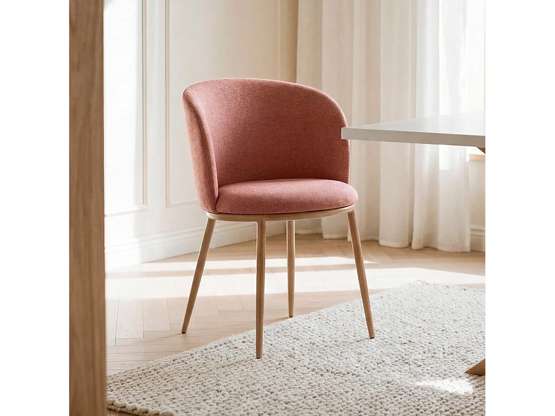 Silla de comedor de Tela Terracota 80 x 51- Nolan