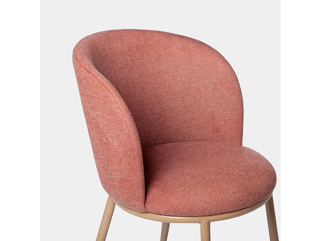 Silla de comedor de Tela Terracota 80 x 51- Nolan