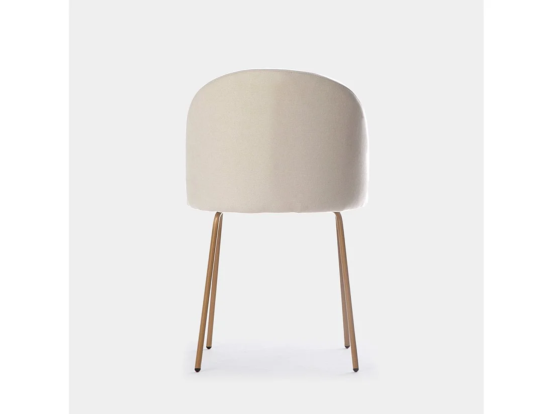 Silla de comedor de Tela Beige 81 x 48- Olivia