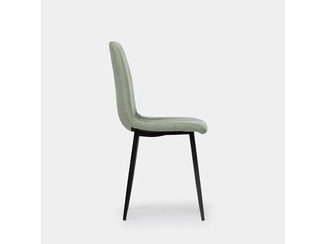 Chaise de salle à manger en tissu vert 45x92 cm-Robbie