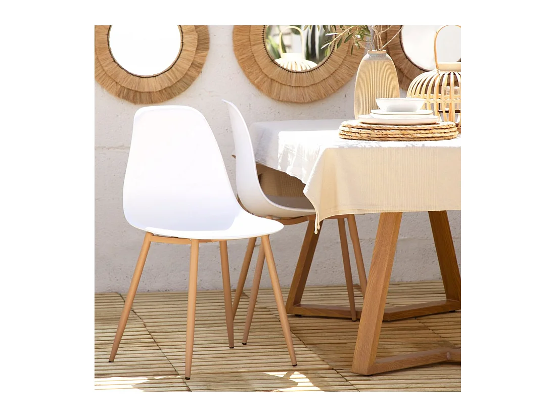 Packs 6 sillas Blanco 45 x 80 cm