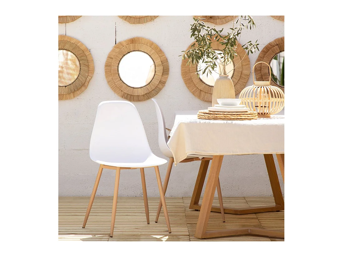 Packs 6 sillas Blanco 45 x 80 cm