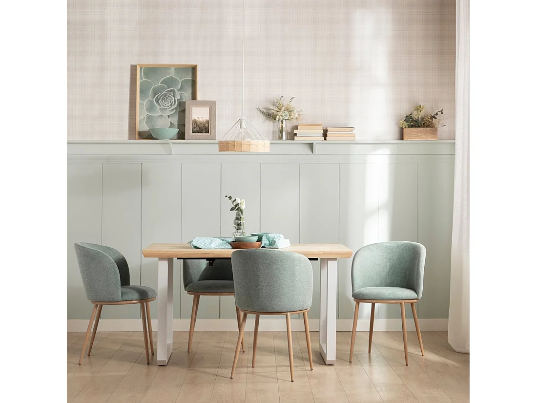 Silla de comedor de Tela Menta 80 x 51- Nolan