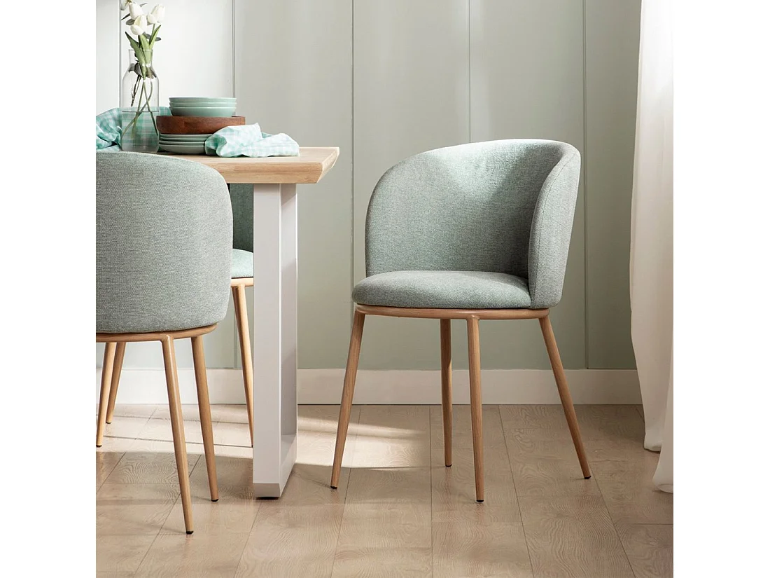 Silla de comedor de Tela Menta 80 x 51- Nolan