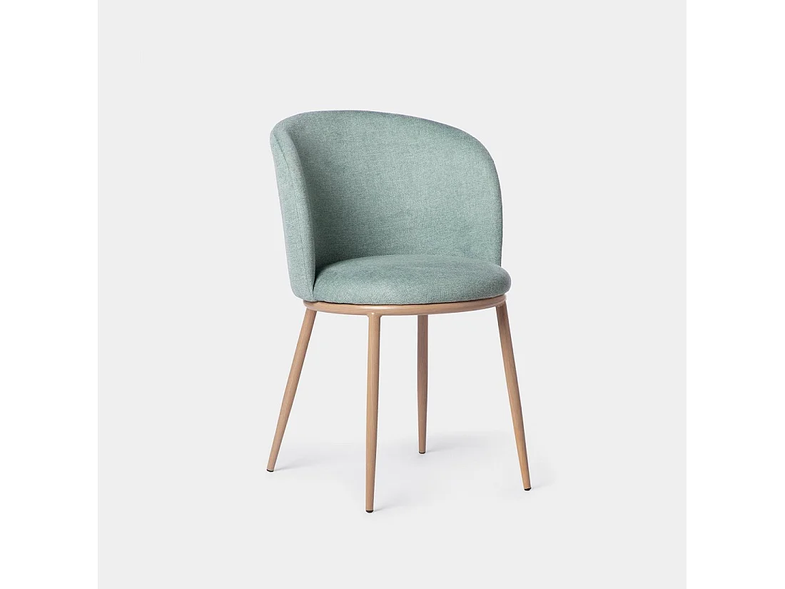 Chaise de salle à manger en tissu menthe 51x80 cm-Nolan
