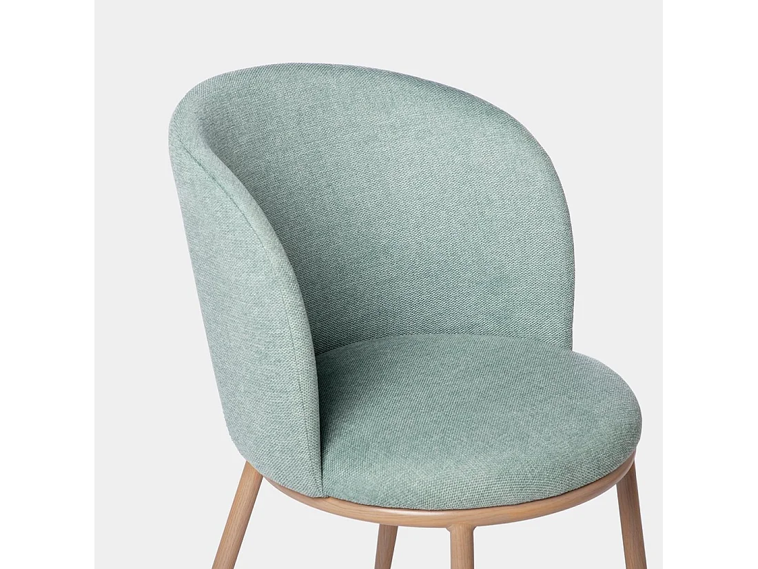 Chaise de salle à manger en tissu menthe 51x80 cm-Nolan