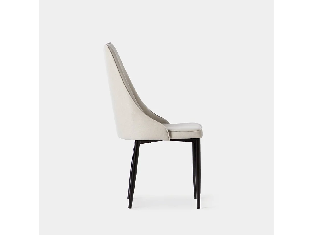Silla de comedor de Tela Beige 95 x 45- Agnes