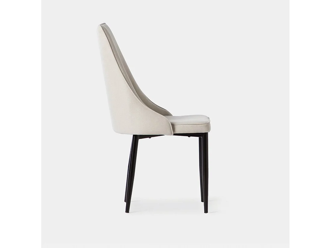 Silla de comedor de Tela Beige 95 x 45- Agnes