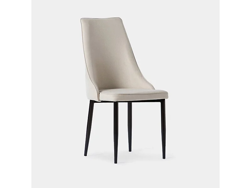 Silla de comedor de Tela Beige 95 x 45- Agnes