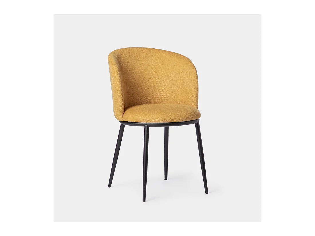 Silla de comedor de Tela Mostaza 80 x 51- Nolan
