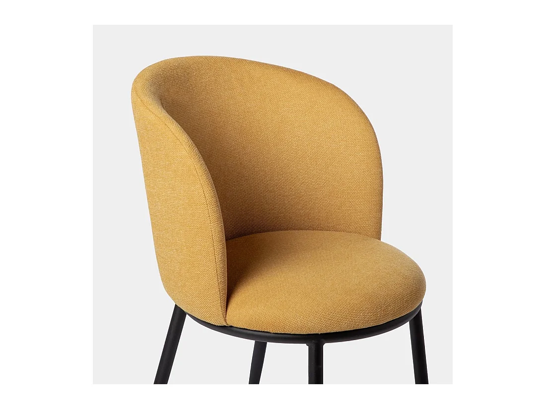 Silla de comedor de Tela Mostaza 80 x 51- Nolan