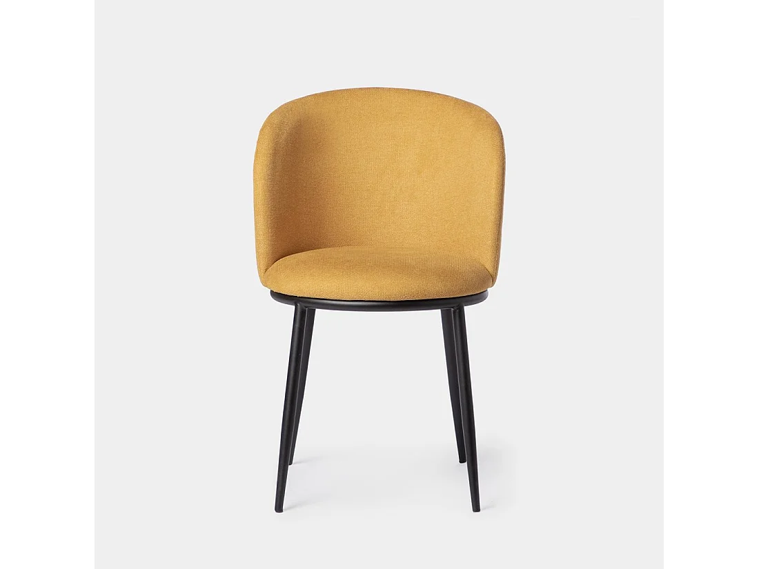 Silla de comedor de Tela Mostaza 80 x 51- Nolan