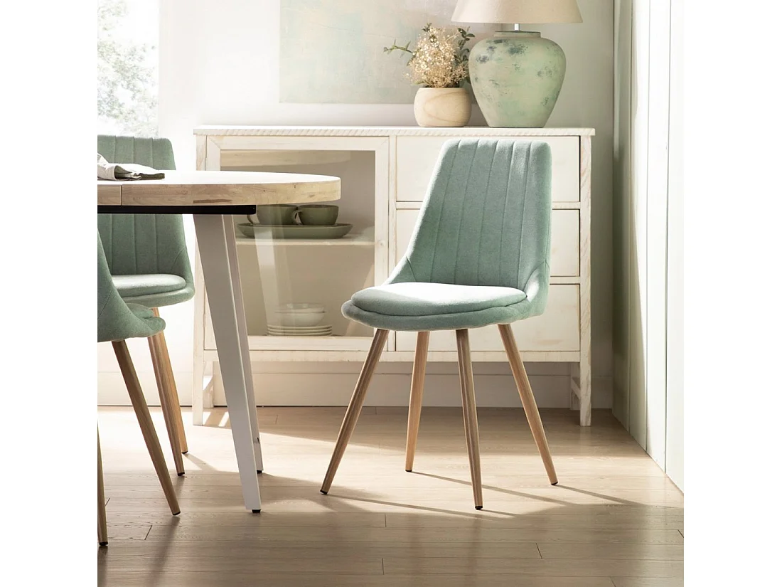 Silla de comedor de Tela Menta 87 x 47- Ingrid