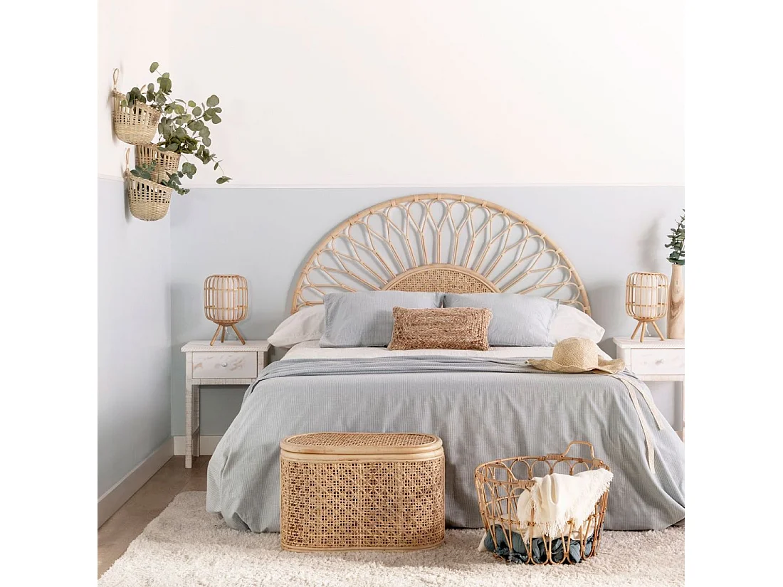 Coffre en fibre synthétique naturel 60x40 cm-Sima