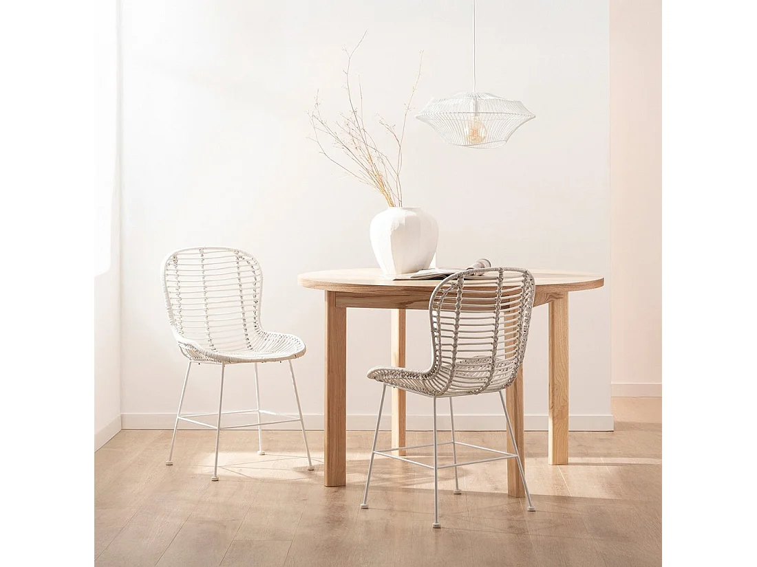 Packs 2 sillas Blanco 47 x 86 cm